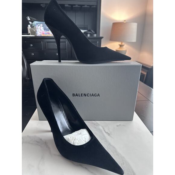 Balenciaga Women’s Knife Pump Heels 110MM in Black Size EU 41 US 11 MSRP $965 - Picture 4 of 7